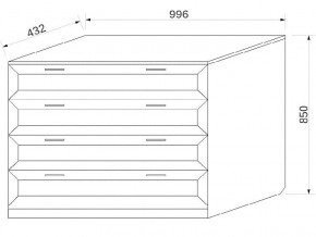 Комод с 4-мя ящиками в Каслях - kasli.магазин96.com | фото