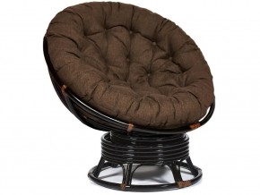 Кресло-качалка Papasan w 23/01 B с подушкой Antique brown, ткань Коричневый в Каслях - kasli.магазин96.com | фото