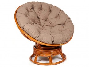 Кресло-качалка Papasan w 23/01 B с подушкой Cognac, экошерсть Коричневый в Каслях - kasli.магазин96.com | фото