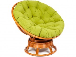 Кресло-качалка Papasan w 23/01 B с подушкой Cognac, флок Олива в Каслях - kasli.магазин96.com | фото