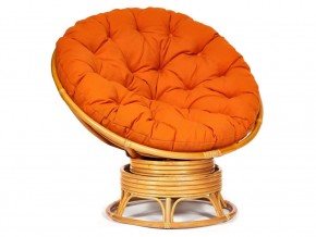 Кресло-качалка Papasan w 23/01 B с подушкой Honey, ткань Оранжевый в Каслях - kasli.магазин96.com | фото