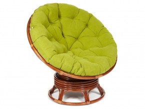 Кресло-качалка Papasan w 23/01 B с подушкой Pecan, флок Олива в Каслях - kasli.магазин96.com | фото