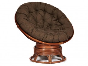 Кресло-качалка Papasan w 23/01 B с подушкой Pecan, ткань Коричневый в Каслях - kasli.магазин96.com | фото