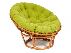 Кресло Papasan 23/01 W с подушкой Cognac, флок Олива в Каслях - kasli.магазин96.com | фото