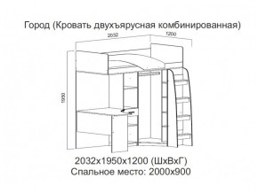 Кровать двухъярусная комбинированная в Каслях - kasli.магазин96.com | фото