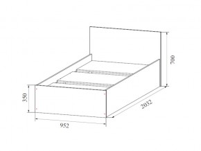 Кровать одинарная (Без матраца 0,9*2,0) в Каслях - kasli.магазин96.com | фото
