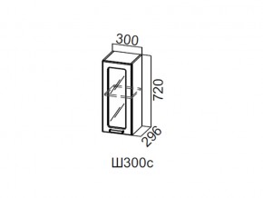 Ш300с/720 Шкаф навесной 300/720 (со стеклом) в Каслях - kasli.магазин96.com | фото